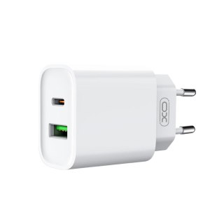 XO ładowarka sieciowa CE02A PD 20W QC 3.0 18W BIAŁA + KABEL USB-C/USB-C