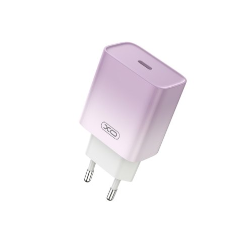 XO ładowarka sieciowa CE18 PD 30W USB-C FIOLETOWO-BIAŁA + KABEL USB-C