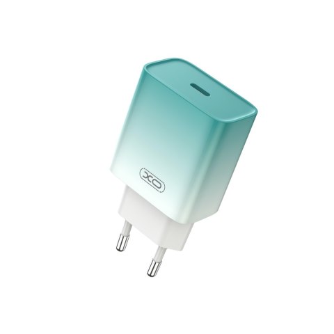 XO ładowarka sieciowa CE18 PD 30W USB-C NIEBIESKO-BIAŁA + KABEL LIGHTNING