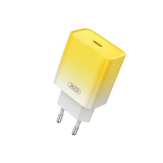 XO ładowarka sieciowa CE18 PD 30W USB-C ŻÓŁTO-BIAŁA