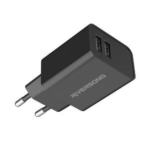 Riversong ładowarka sieciowa SafeKub D2 2xUSB 12W czarny AD29