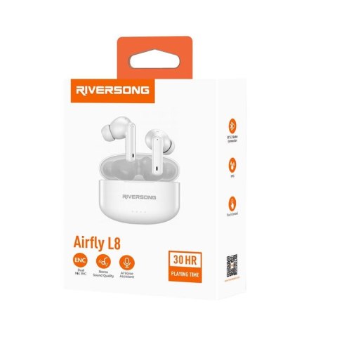 Riversong słuchawki Bluetooth AirFly L8 TWS biały EA226