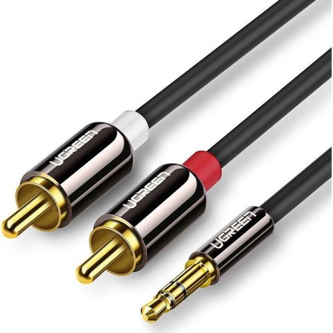 Ugreen kabel AV116 10590 audio mini jack 3,5 mm męski/ 2RCAmęski 3m - czarny