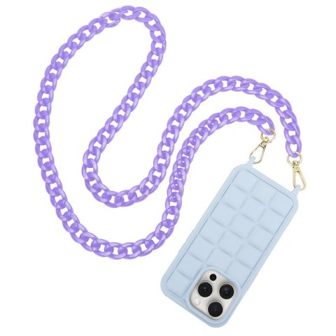 Uniwersalna smycz do telefonu / na ramię Chain-09, PURPLE / FIOLETOWY