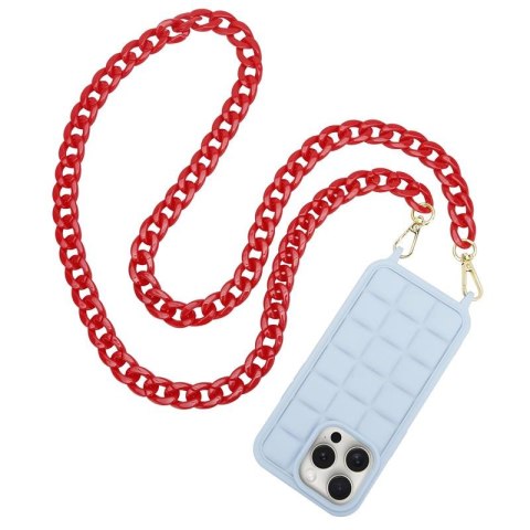 Uniwersalna smycz do telefonu / na ramię Chain-09, RED / CZERWONY