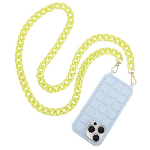 Uniwersalna smycz do telefonu / na ramię Chain-09, YELLOW / ŻÓŁTY