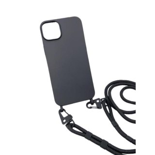 Uniwersalna smycz do telefonu / na ramię Hook-07, BLACK / CZARNY