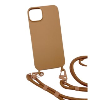 Uniwersalna smycz do telefonu / na ramię Hook-07, BROWN / BRĄZOWY