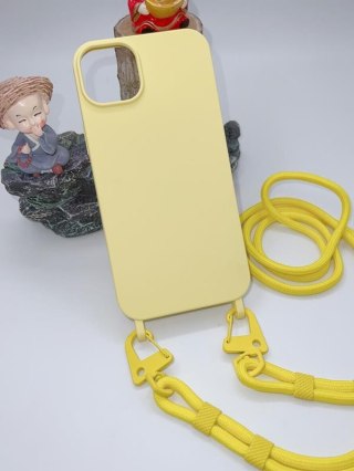 Uniwersalna smycz do telefonu / na ramię Hook-07, YELLOW / ŻÓŁTY