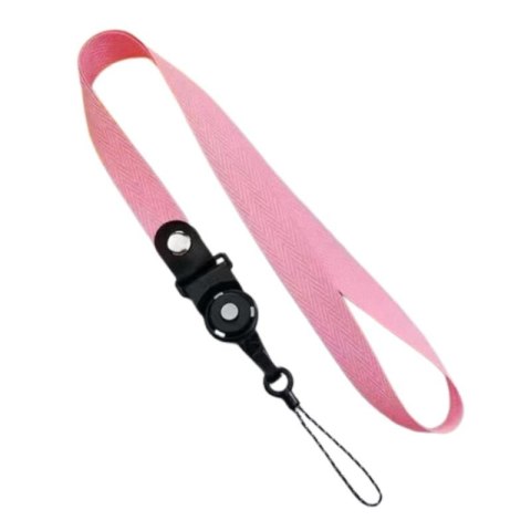 Uniwersalna smycz na szyję do telefonu Buckle-03 52cm, PINK / RÓŻOWY