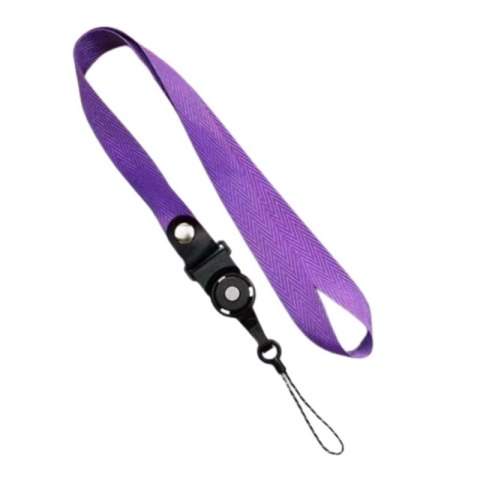 Uniwersalna smycz na szyję do telefonu Buckle-03 52cm, PURPLE / FIOLETOWY