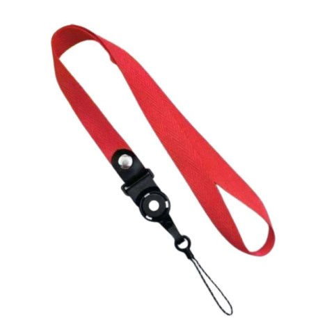 Uniwersalna smycz na szyję do telefonu Buckle-03 52cm, RED / CZERWONY