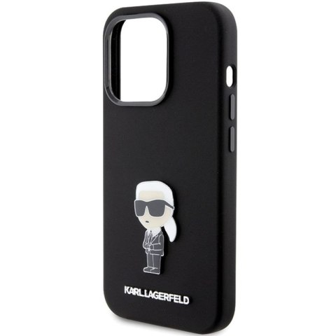 KARL LAGERFELD IPHONE 15 PRO MAX IKONIK METAL PIN KLHCP15XSMHKNPK BLACK