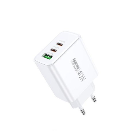 Ładowarka sieciowa REMAX KIDDY SERIES 40W RP-U123 1xUSB/2xUSB-C WHITE