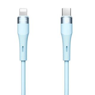 NILLKIN DATA CABLE FLOWSPEED SILICON TYPE C-LIGHTNING PD 27W, BLUE / NIEBIESK