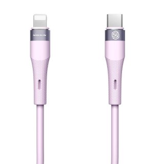 NILLKIN DATA CABLE FLOWSPEED SILICON TYPE C-LIGHTNING PD 27W, PURPLE