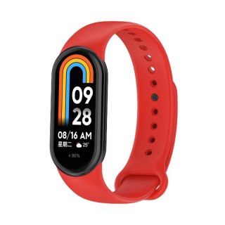 Pasek Silikonowy Mi Band 8 / M8 (6), RED / CZERWONY