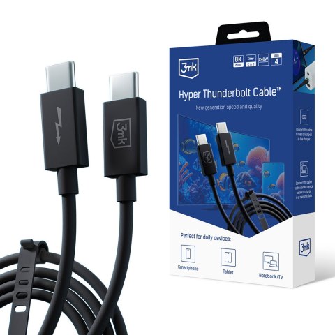 3MK KABEL HYPER THUNDERBOLT 240W Czarny