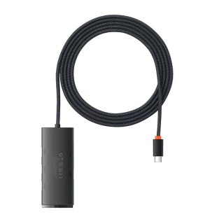 HUB BASEUS LITE SERIES 4w1 2M USB-C DO 4xUSB 3.0 BLACK