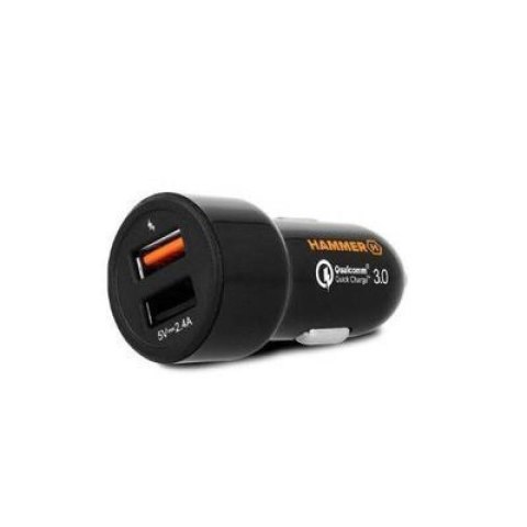 Hammer car express charger 2xUSB 2.4A QC3.0