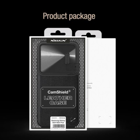 NILLKIN CAMSHIELD LEATHER S SAMSUNG S23+ BLACK / CZARNY