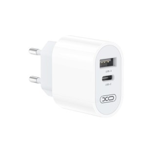 XO ładowarka sieciowa L97 1xUSB 1xUSB-C 2,4A BIAŁA + KABEL USB-C/USB-C