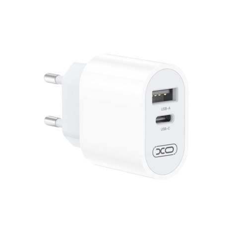 XO ładowarka sieciowa L97 1xUSB 1xUSB-C 2,4A BIAŁA + KABEL USB-C/USB-C