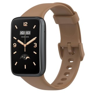 Pasek Silikonowy Mi Band 7 Pro / M7 Pro (3), BROWN / BRĄZOWY