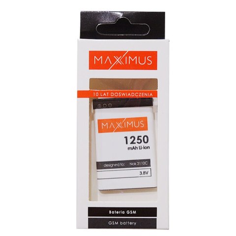 Bateria MAXXIMUS NOKIA 3110c 1250mAh Li-ion BL-5C