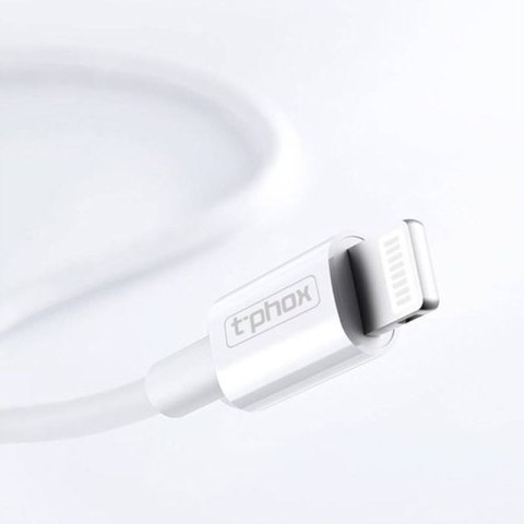 KABEL T-PHOX GLARY LITE SERIES 18W 1M USB-C/LIGHTNING WHITE