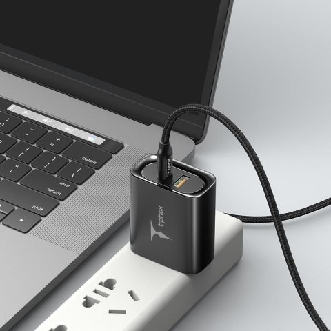 Ładowarka sieciowa T-PHOX STUDY SERIES T-PP07 47W USB/USB-C BLACK