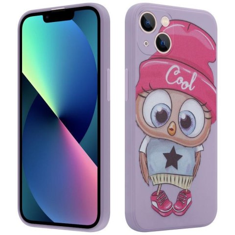 MX OWL COOL IPHONE 13 MINI PURPLE / FIOLETOWY