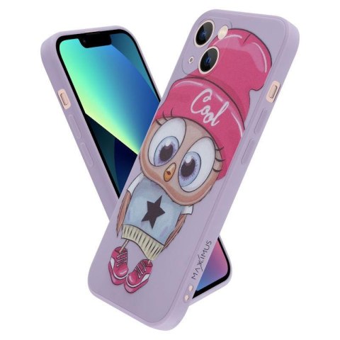 MX OWL COOL IPHONE 13 MINI PURPLE / FIOLETOWY