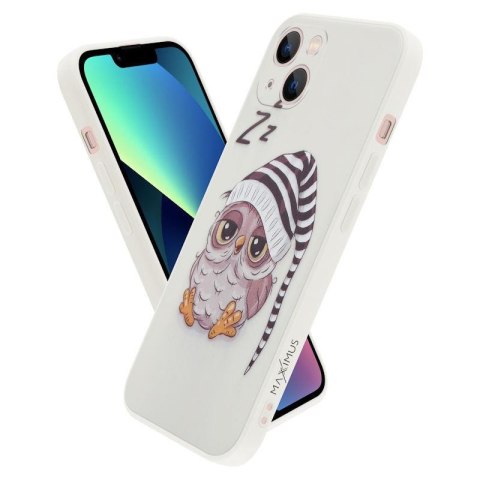 MX OWL SLEEPY IPHONE 13 MINI BEIGE / BEŻOWY