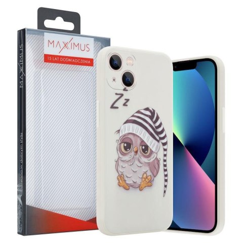 MX OWL SLEEPY IPHONE 13 MINI BEIGE / BEŻOWY