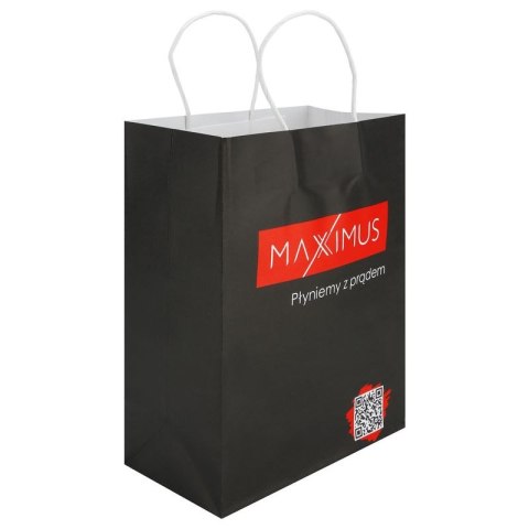 TORBA PAPIEROWA MAXXIMUS BLACK / CZARNA, 21*11*27cm