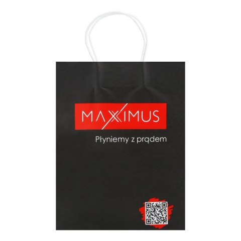 TORBA PAPIEROWA MAXXIMUS BLACK / CZARNA, 21*11*27cm