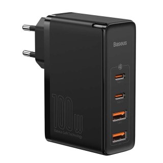 Ładowarka sieciowa BASEUS GaN2 PRO 2xUSB+2xUSB-C 100W CZARNA/BLACK