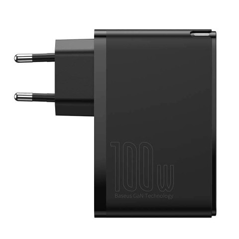 Ładowarka sieciowa BASEUS GaN2 PRO 2xUSB+2xUSB-C 100W CZARNA/BLACK