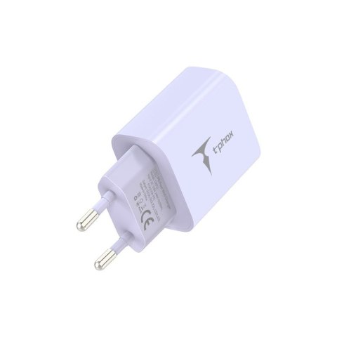 Ładowarka sieciowa T-PHOX MODERATE SERIES T-PP11 20W + KABEL USB-C/USB-C 60W LILAC