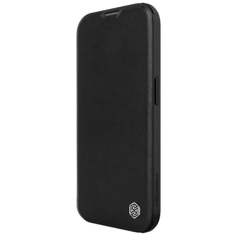 Nillkin Qin Pro Leather Case Iphone 15 (6.1), BLACK / CZARNY