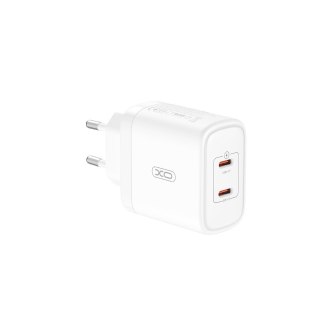 XO ładowarka sieciowa CE08 PD 50W 2xUSB-C BIAŁA + KABEL LIGHTNING