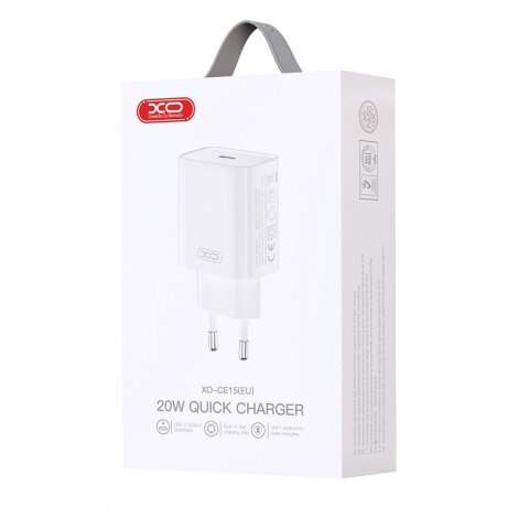 XO ładowarka sieciowa CE15 PD 20W USB-C BIAŁA