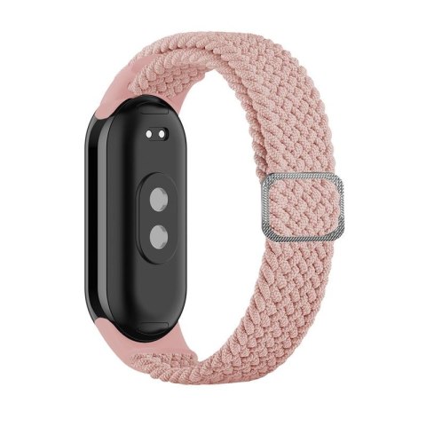 Pasek Pleciony Mi Band 9 / M9 / 8 / M8 (22), LIGHT PINK / PUDROWY RÓŻ