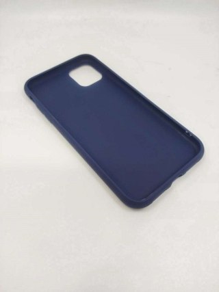 Etui Matt TPU do iPhone 11 ciemnoniebieski