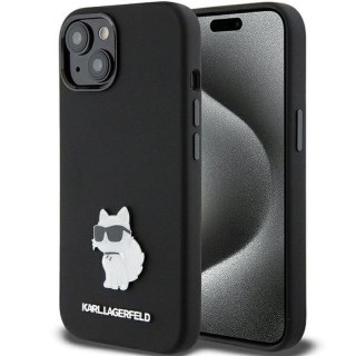 KARL LAGERFELD IPHONE 15 PLUS CHOUPETTE METAL PIN KLHCP15MSMHCNPK BLACK