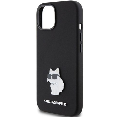 KARL LAGERFELD IPHONE 15 PLUS CHOUPETTE METAL PIN KLHCP15MSMHCNPK BLACK