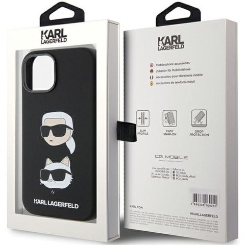 KARL LAGERFELD IPHONE 15 PLUS KARL& CHOUPETTE HEAD KLHCP15MSDHKCNK BLACK