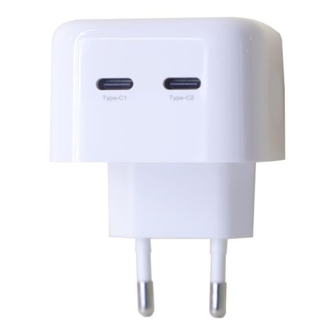 ŁADOWARKA SIECIOWA MX THUNDER PD 35W, 2 x USB-C, WHITE / BIAŁY