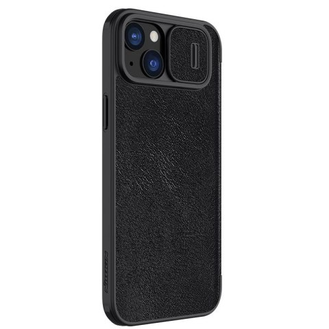 Nillkin Qin Pro Leather Case Iphone 15 Plus (6.7), BLACK / CZARNY